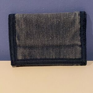 Vintage 70’s Denim Trifold Velcro Wallet NWOT